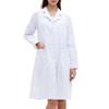 Doctor Coat White Long-Sleeved V-Neck Anti-Fouling Lab Coat Men Women Multi-Pocket Design Work Lab Coat