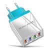 4-портовое USB автомобильное зарядное устройство 3A со светодиодной подсветкой для спецификаций ЕС/США, совместимое с планшетами и телефонами