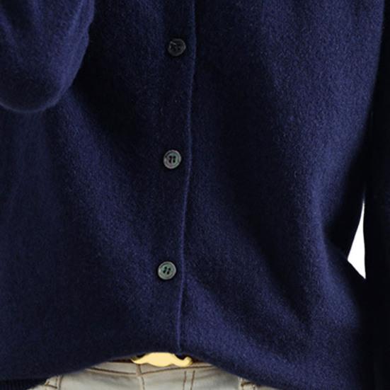 Женский вязаный свитер-пальто с круглым вырезом, длинными рукавами, однобортной застежкой, однотонный вязаный кардиган для повседневной носки