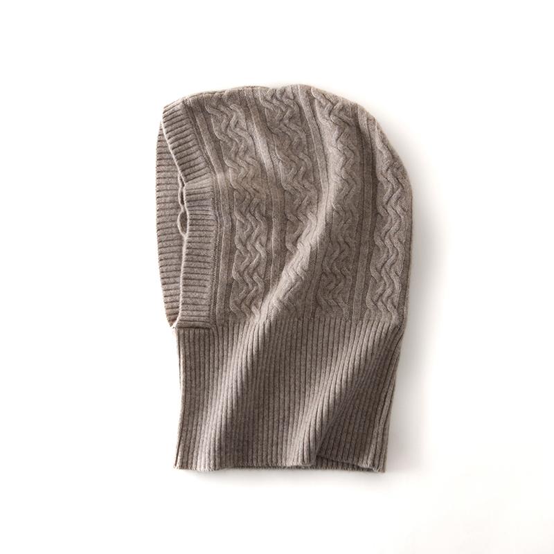 Унисекс 100% Шерстяная Вязаная Балаклава Зимняя Защита Ушей Лица Шеи Цельный Шарф Шапка Мягкие Теплые Шапки с Капюшоном Вязаный Воротник-Снуд