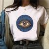 Tee Witch Triple Moon Gothic Sun Top Unisex Harajuku Tshirts Girl Graphic Harajuku 2000s Clothing Unisexs Gothic Style Sleeve Shirt