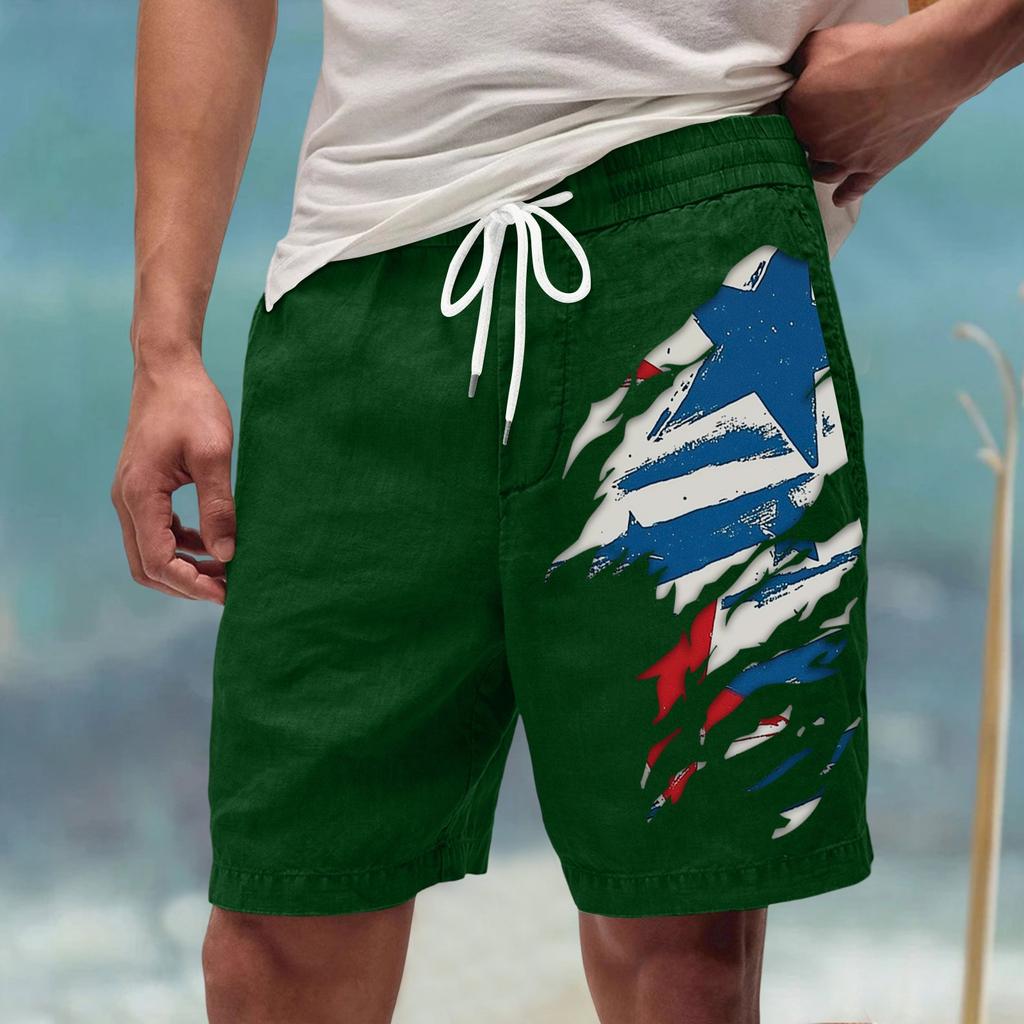 Мужские летние большие повседневные свободные спортивные брюки пляжные шорты