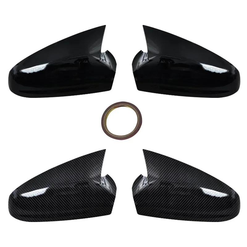 Rearview Mirror Housing Side Wing Mirror Cover Cap Fit For Vauxhall Opel Astra H 2004 - 2009 Car Accessories Carban/Glossy Black