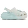 Crocs Crush Clog Nine Bureau Manufacturing Anne Forest Decorative Buckle Comfort Beach Hole Shoes Unisex Same Green and White