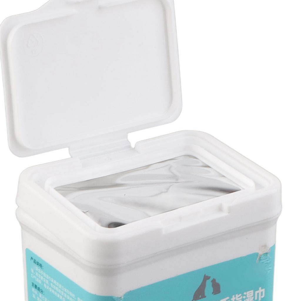 Dog Teeth Cleaning Finger Wipes Remove Tartar and Calculus Pet Dental Care Finger Wipes for Cats