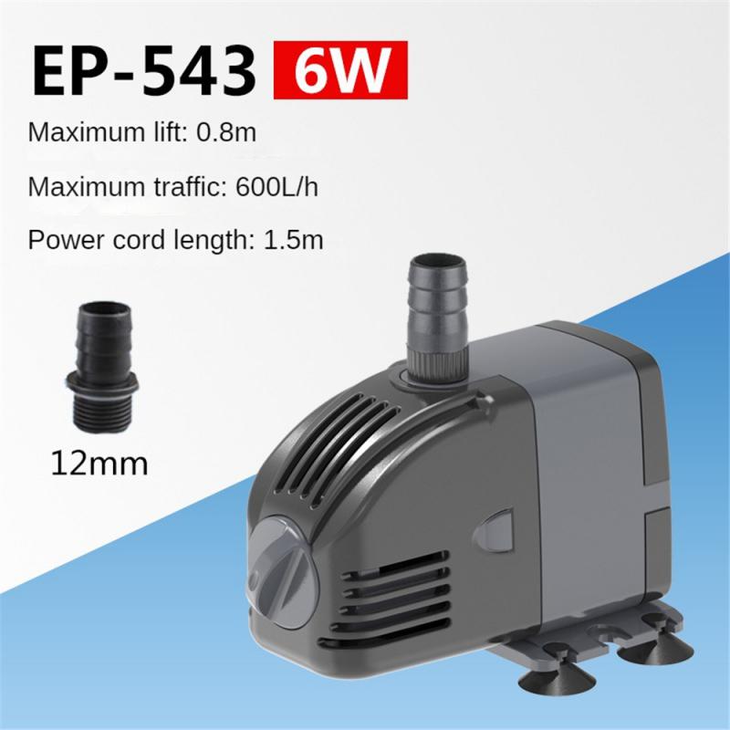 6 Вт 24 Вт 35 Вт 60 Вт Аквариумные водяные насосы для резервуаров, бесшумный погружной водяной фонтанный насос, фильтр для пруда с рыбками с присосками