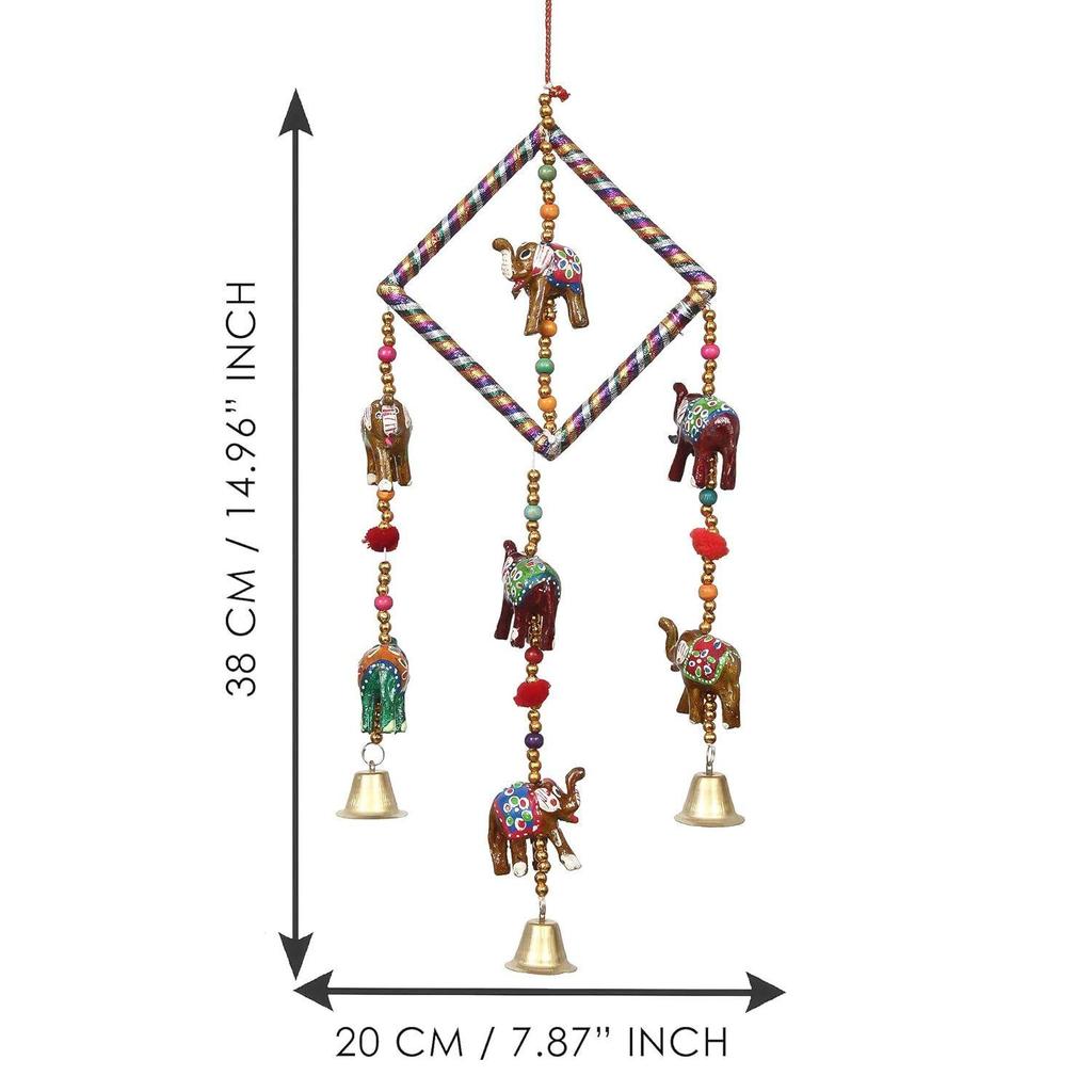 New Handcrafted Decorative Elephant Wall/Door/Window Hanging Bells