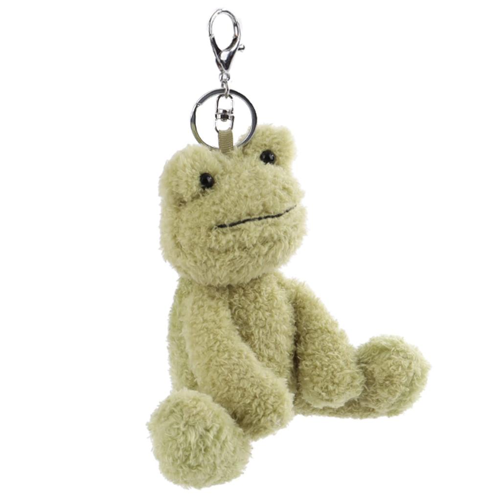 Apricot Lamb Velvet Frog Cute Soft Keychain Plush Toy, Perfect for Boys and Girls, Fits Kids Backpacks and Purses, 15cm