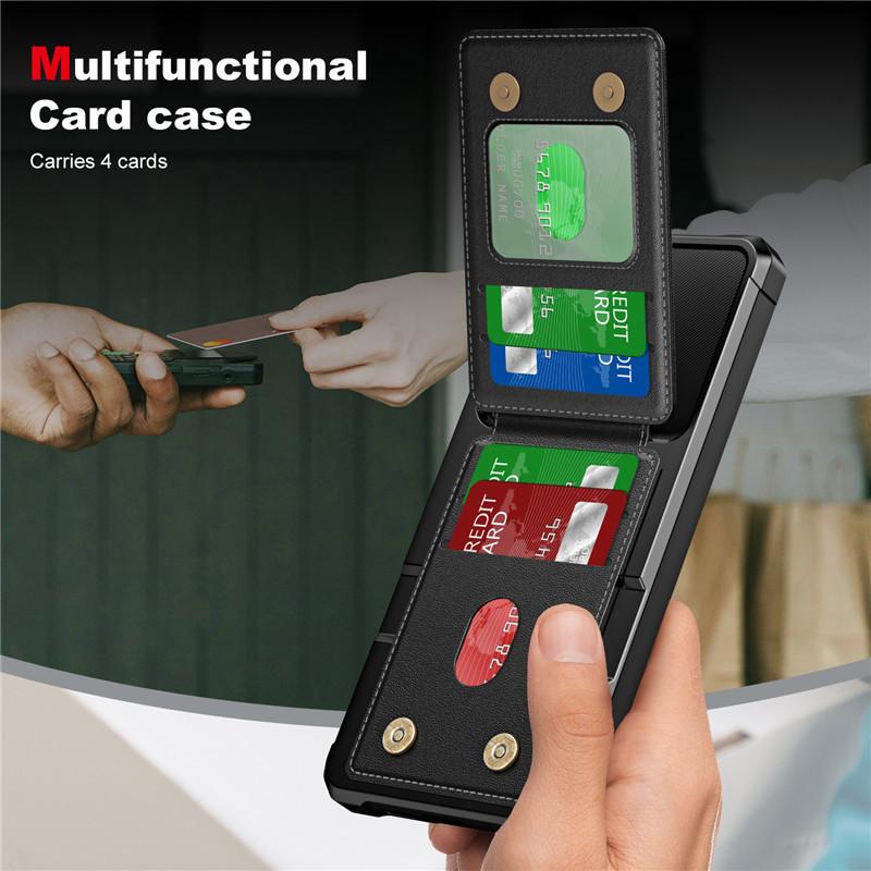 Подходит для Samsung A05S Верхний и Нижний Флип Чехол-книжка Чехол для Мобильного Телефона A56 Карта Противоударный Кошелек Защитный Чехол