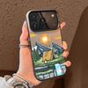 Чехол для телефона с горным граффити для iPhone 17 16 15 14 13 12 11 Pro Max Air Матовый Лазерный Аврора Ударопрочный Funda