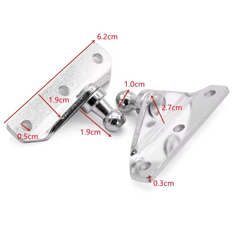 2pcs Silver 10MM Ball Stud Brackets Fits Gas Prop/Strut Spring with 10mm Ball Sockets