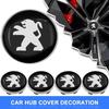 4pc 56/60mm Car Wheel Center Covers Badge Hub Cap Accessories For Peugeot 206 307 308 3008 207 208 407 508 2008 5008 107 106 205