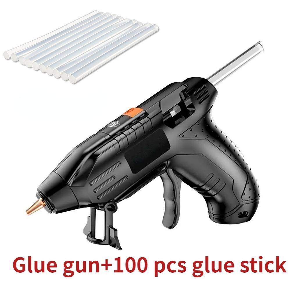 Клеевой пистолет-расплав + клеевая полоска (10/40/100 шт.) Костюм перезаряжаемый беспроводной электрический клеевой пистолет высокой вязкости