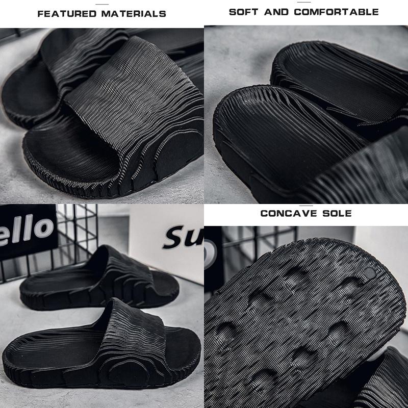 Модные мужские тапочки для дома, пляжные тапочки на платформе, женские нескользящие банные тапочки для отдыха на открытом воздухе, мужская летняя обувь 2024 года, унисекс, домашние тапочки