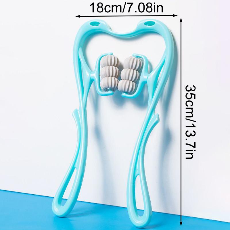 Массажер для шейного отдела позвоночника, ручной зажим для шеи, многофункциональный разминающий роликовый массажер с 6 шариками для расслабления плеч и шеи