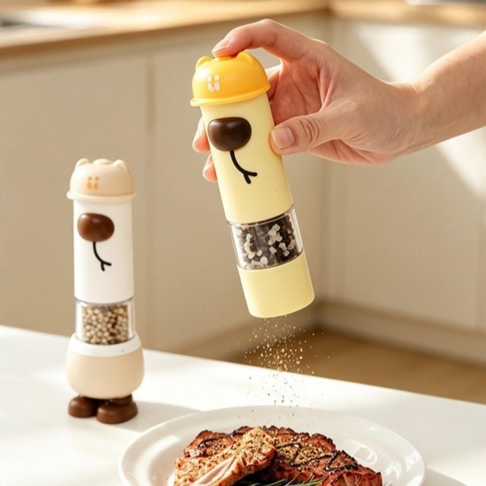 Cute Electric Salt Grinder Large Capacity Salt And Pepper Grinder Portable Spice Mill  Household