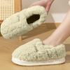 Winter Home Cotton Slippers Women Indoor Warm Plush Footwear Non-Slip Platform Slippers Trend Couple Men All-in Package Shoes