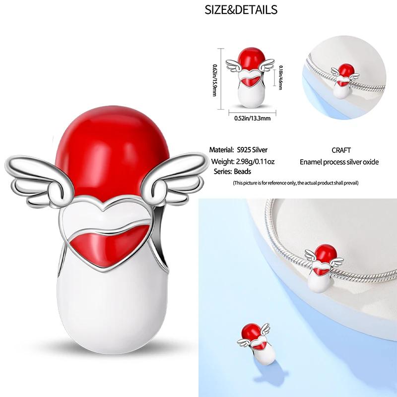 Медицинская коробка Шапочка медсестры Шармы-сердечки Зуб Стетоскоп Бусины Подходят для оригинального браслета 3 мм Женские Медные Изысканные Шармы Ювелирные изделия Подарки