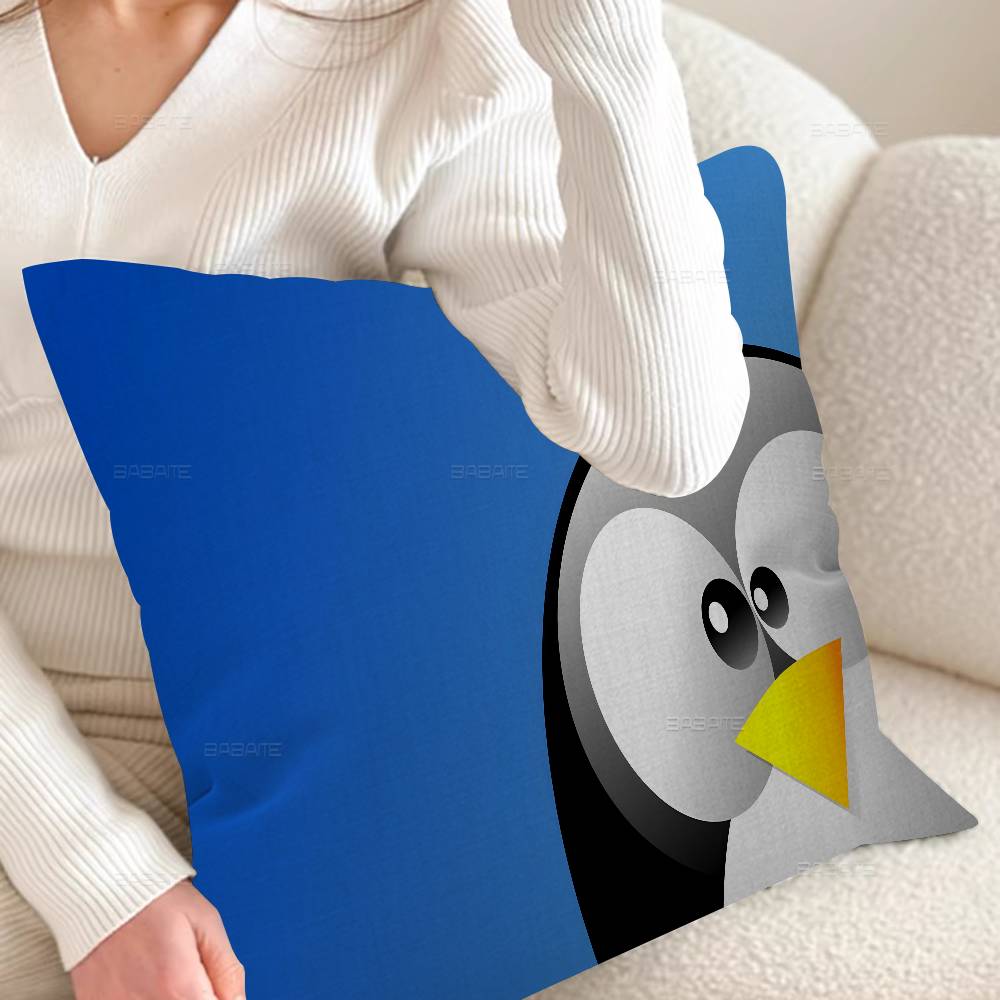 Операционная система Linux Пингвин Такс Аниме Наволочка Чехол на Подушку для Дивана Декор Комнаты Подарок для Детей