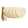 Decorative Objects - GRAINE CREATIVE - Set of 6 Wooden Hearts - Golden Strings Included - 60 Mm - Mixed