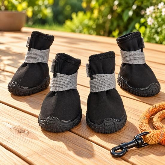 Comfortable Paws Covers for Travel Waterproof Dog Shoes Small Medium and Large Dogs, Non-Slip Oxford Cloth Heavy Duty Boots Daily Walks