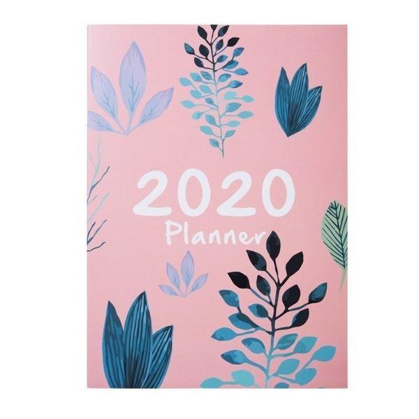 2020 Черная обложка Календарь Блокнот Журнал А4 Органайзер Еженедельный Ежемесячный Планировщик Канцелярские Товары Для Офиса Школьные Принадлежности