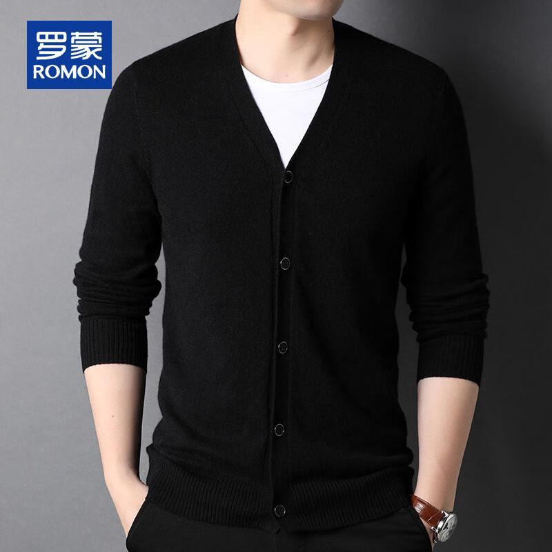 ROMON Мужской кардиган с V-образным вырезом из 100% кашемира