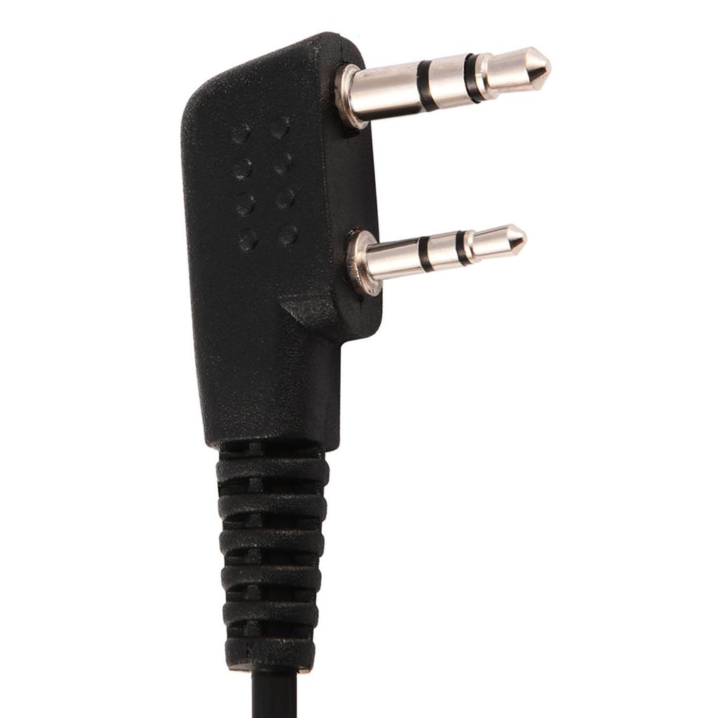 2 Pin   Acoustic Tube Earphone, Tube Earphone with 360 degrees  Rotating Clips and PTT Microphone, Red Light for Two Way Radio Wakie Talkie