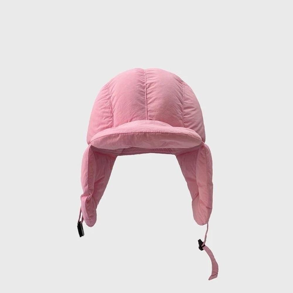 Padded Thermal Pullover Bomber Hat Adjustable Buckle Ear Flap Hat Retro Trapper Hat Winter