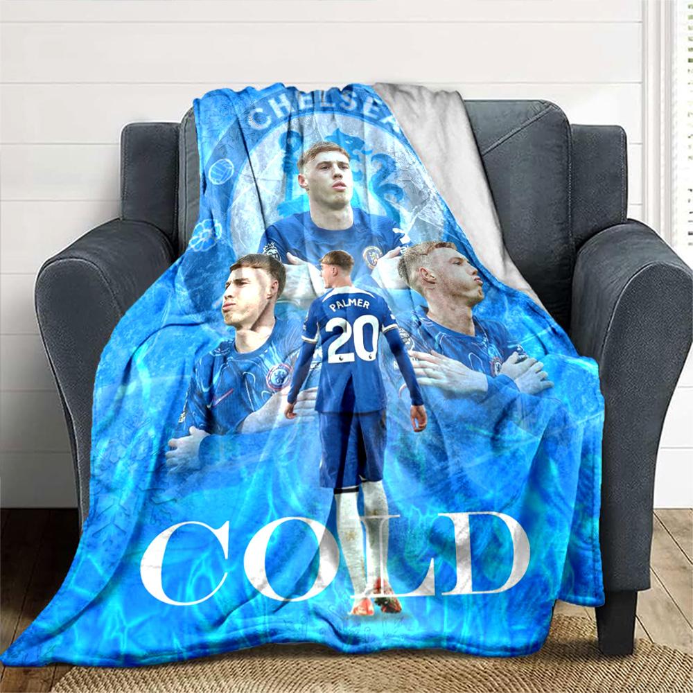 Chelsea Fc Football Player Blanket Warmthful Decor Suitable For Office Livingroom Sofa Allseason Use Digital Print