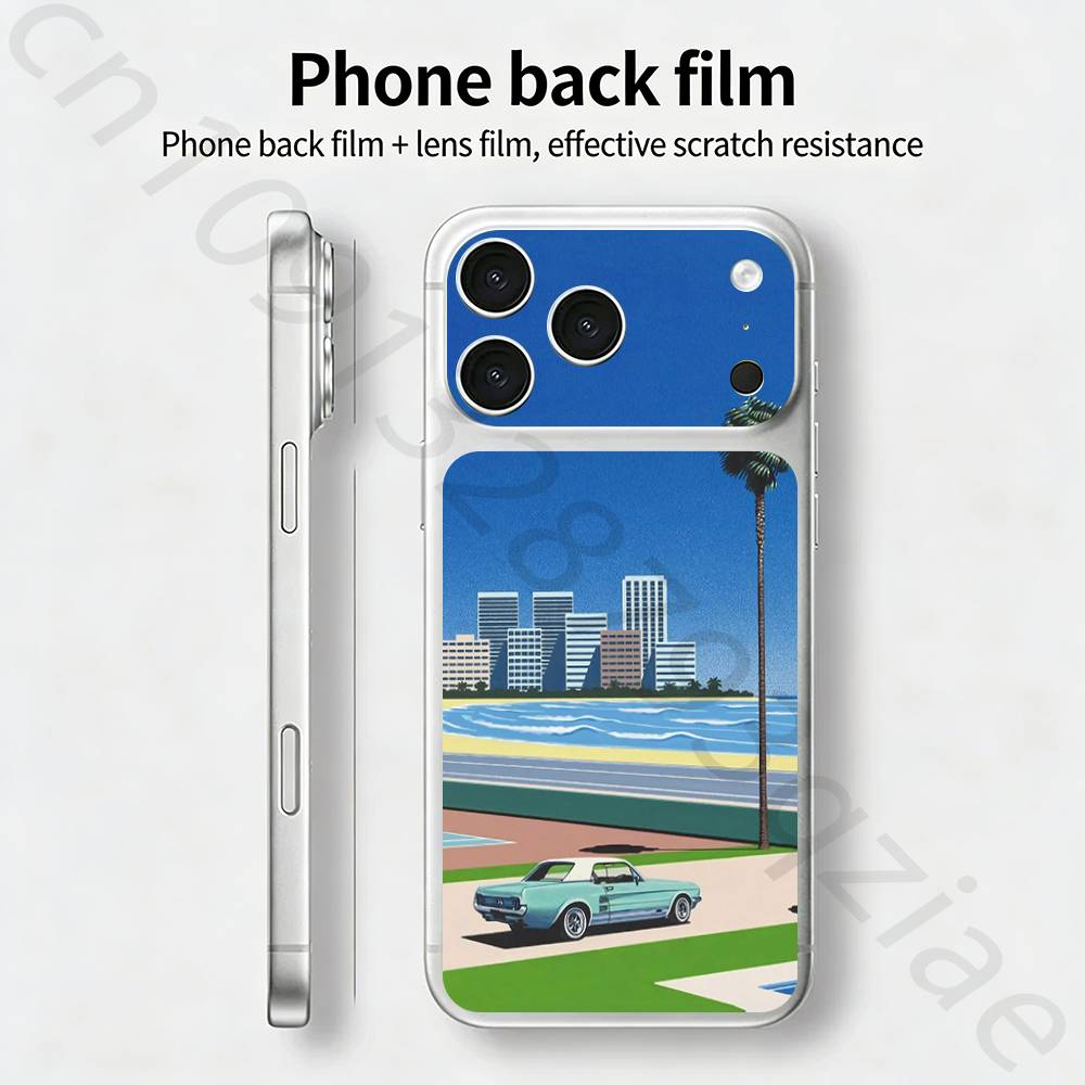 Арт D-Дэвид Хокни краска Для iPhone 17 pro Max /17 pro Полное покрытие Наклейка Skin Wrap 3D Цветная Задняя Защитная Стикер Пленка