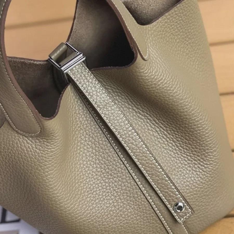 Сумка-корзина для овощей из натуральной кожи класса люкс TC — стильная, универсальная и вместительная сумка-ведро