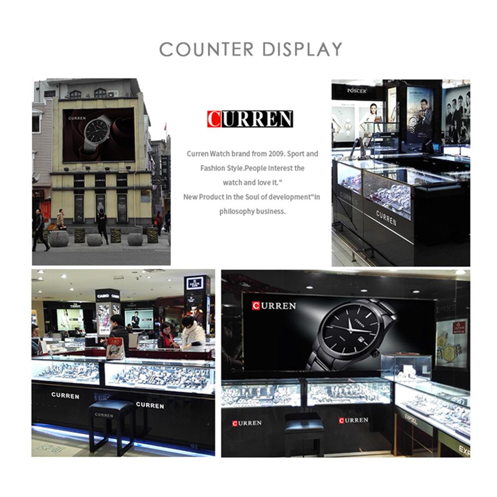 CURREN Watch for Men New Fashion Men Watches Quartz Wristwatches Stainless Steel Band Clock Male Chronograph Watches