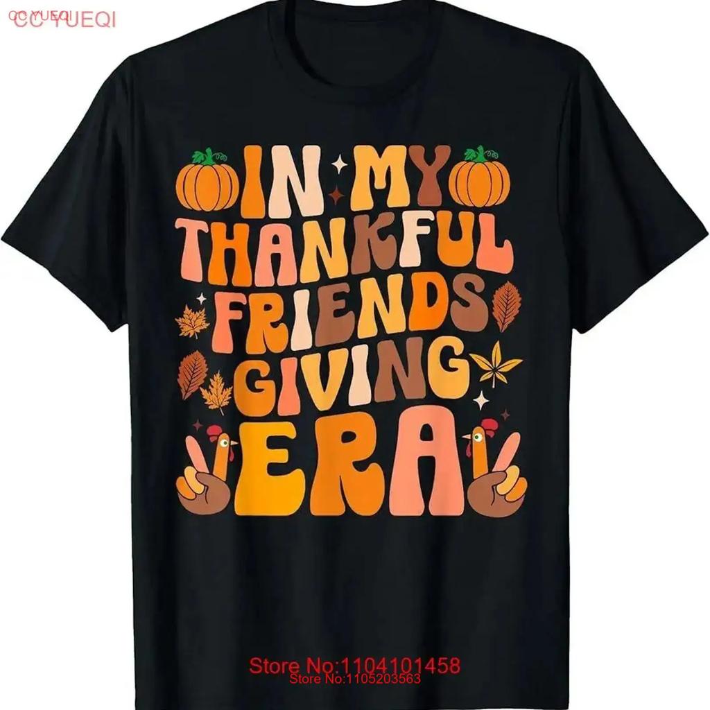 Retro In My Thankful Friends Giving Era Thanksgiving Autumn T Shirt vintage Washed Versatile Comfortable fashion Stylish