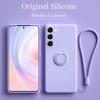 Магнитный чехол-подставка с кольцом из жидкого силикона Для Huawei Pura 70 P70 P60 P50 P40 Mate 60 50 40 Pro Plus Nova 11 10 Honor 90 80 70 60