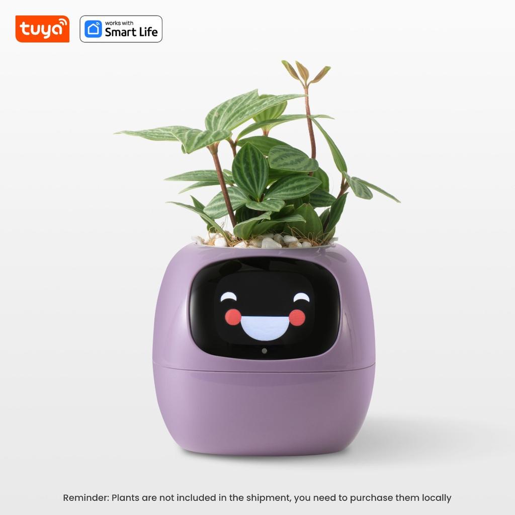 Tuya Ivy Smart Planter,Endless Fun Over 49 Rich Expressions,7 Smart sensors,AI Chips Make Raising Plants Easy and Fun
