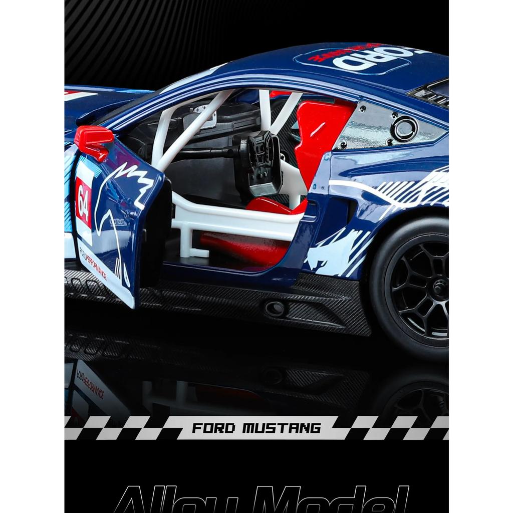 НОВЫЙ 1/24 Ford Mustang GT Легкосплавная Модель Гоночного Автомобиля Игрушка Литье под Давлением Металлическое Литье Звук и Свет Автомобильные Игрушки Для Детей Транспортное Средство