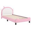 Kids Bed Frame with Headboard Pink 90 x 190 cm PU