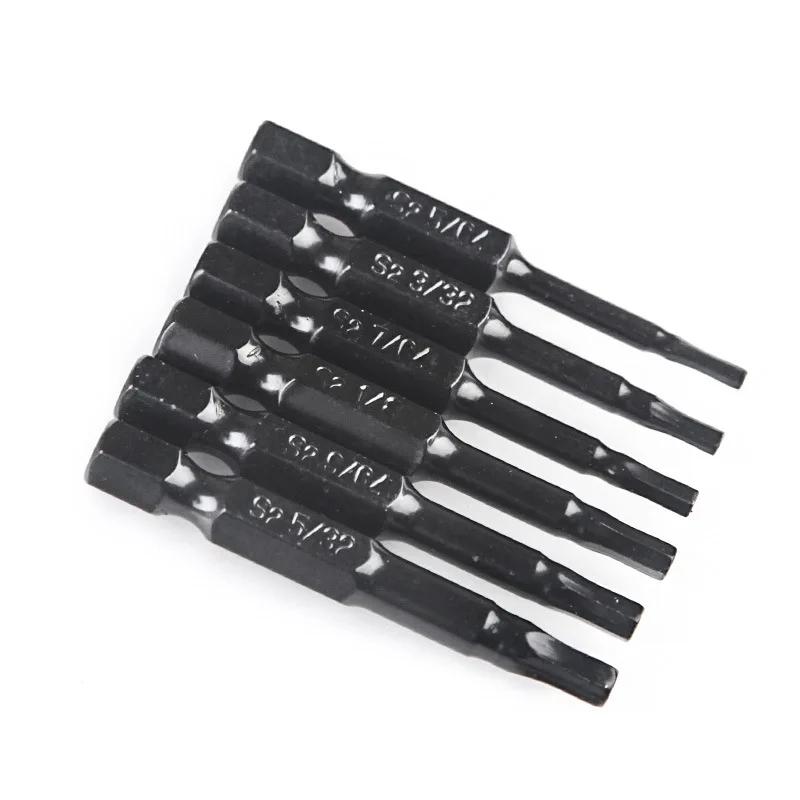 Набор из 10 шестигранных бит, многостандартный износостойкий и прочный шестигранный бит имперского размера, отвертка из легированной стали S2