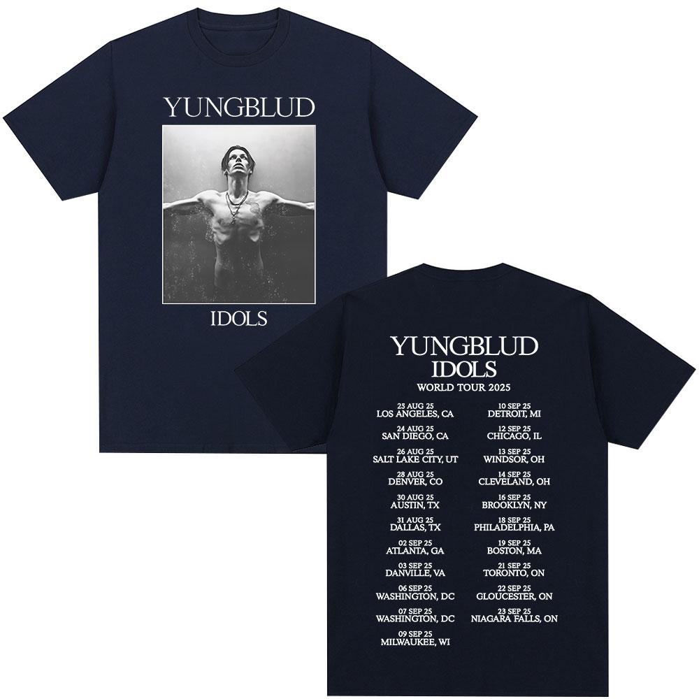 Yungblud IDOLS Album Tour T Shirts Fan Gifts Unisexs Women Clothing Hip Hop Short Sleeve Tshirts Oversized Summer Cotton Tshirt