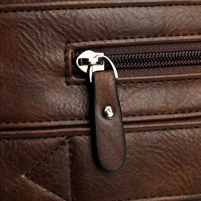 Многофункциональная застежка-молния, деловой портфель, большая вместимость, сумка для ноутбука 15,6 дюйма, мужская сумка через плечо