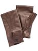 TAVARAT Fingerless Genuine Lambskin Leather Men's Gloves, Fall/Winter, (Brown)