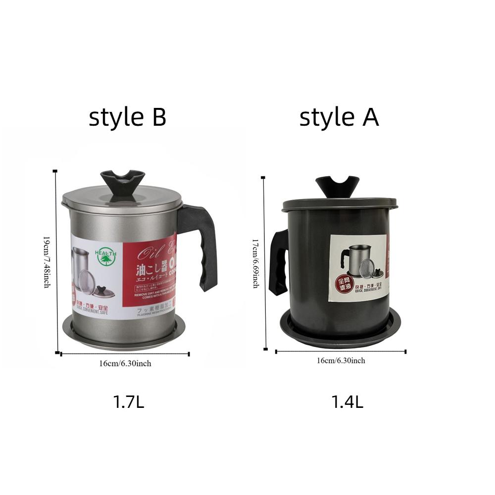 Large Capacity Oil Filter Pot Isolate Impurities Grease Dripping Separator Storage Jug  Kitchen