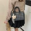 Fashion Plaid Pillow Bag New Texture Niche Handbag Casual Versatile Messenger Bag Women