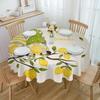 Летняя лимонная круглая скатерть с изображением гнома из лимонного дерева, водонепроницаемая скатерть для украшения свадебного стола, обеденный стол