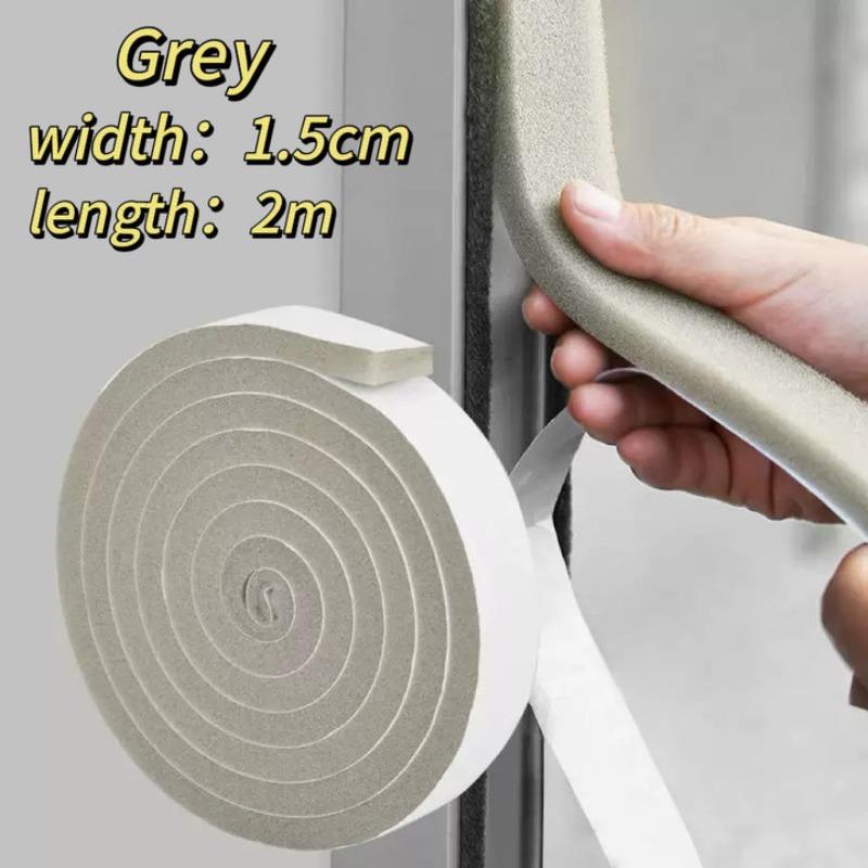 2/4/6pcs Foam Door Window Sealing Strip Weather Strip Self-Adhesive Soundproof Windproof Dustproof Draught Excluder Insulation