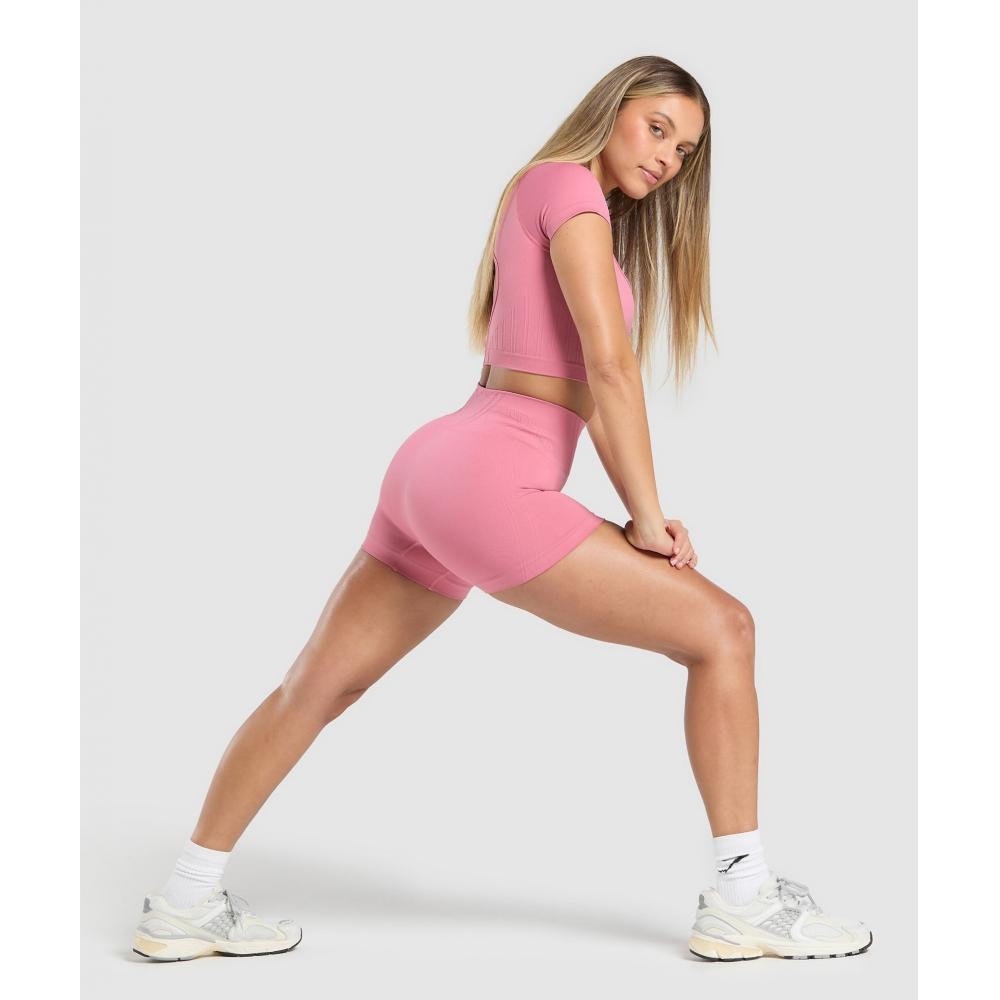 Gymshark Корсет бесшовный укороченный топ Sunset Pink B3c4w Kcll