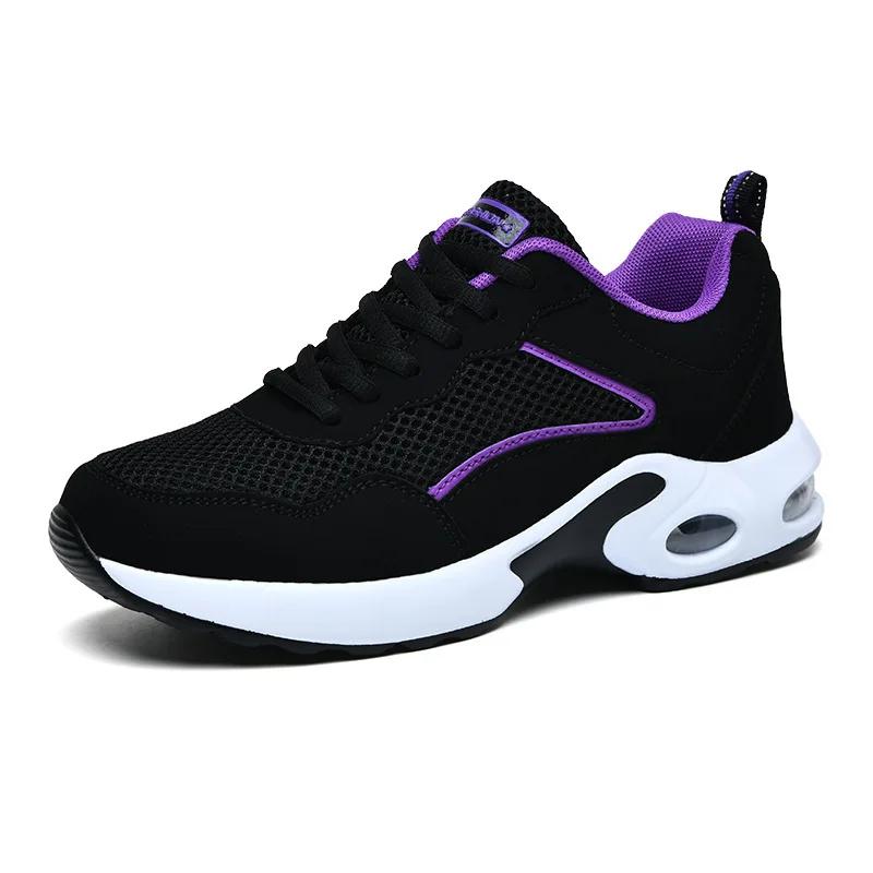 Black Sports Shoes for Women Outdoor Breathable Women Running Shoes Anti-slip Casual Shoe Platform Women Sneakers Tenis De Mujer