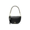 New Cow Leather With Artificial Leather Chain Bag, Shoulder Bag Women's Black 32T2G4DU0L-001