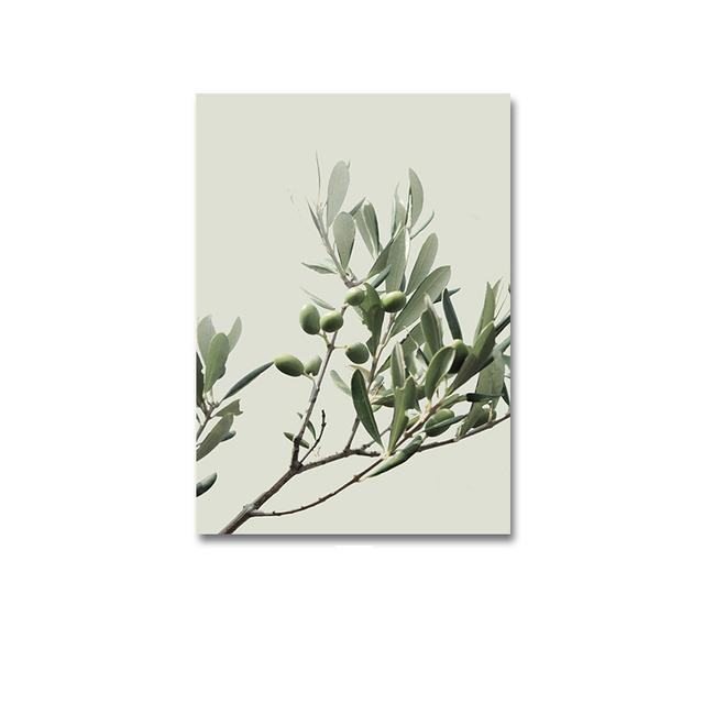 Природный пейзаж Зеленая гора Скандинавский лесной лист плакат Печать на холсте Художественная роспись Настенная картина Фотография Спальня Домашний декор